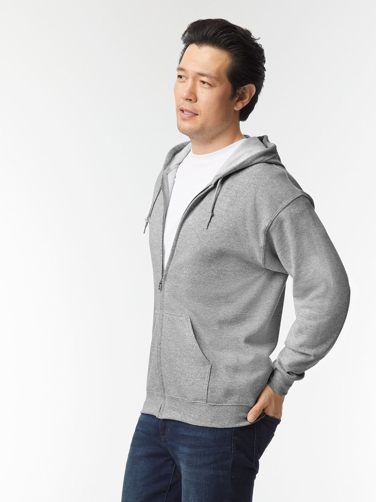 GD58 18600 Heavy Full Zip Hooded Sweat image 3