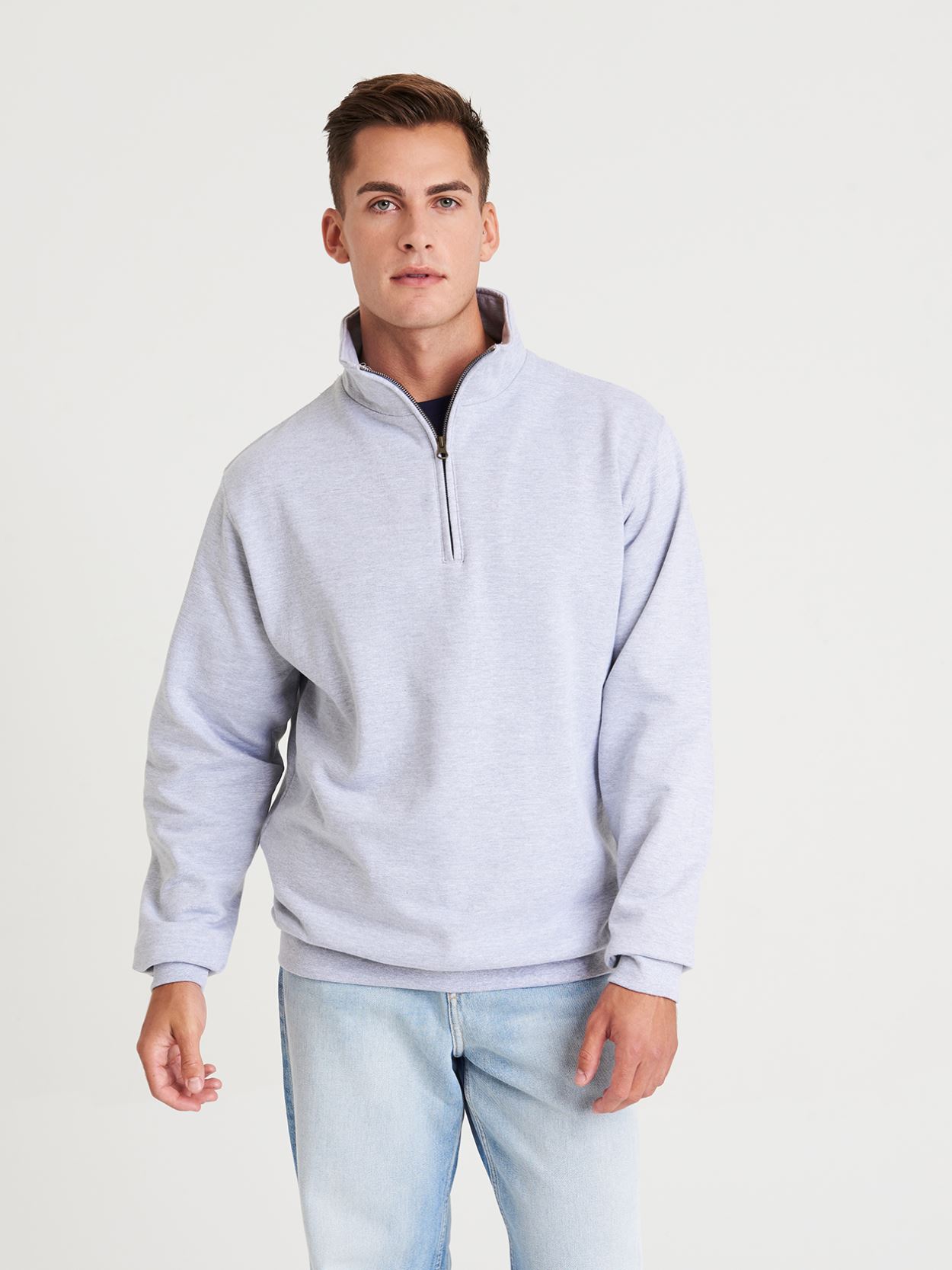 JH046 Zip Neck Sweatshirt image 1