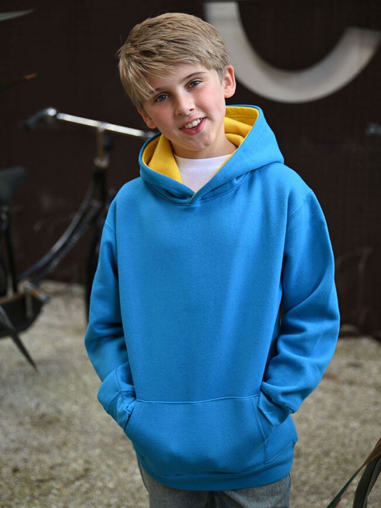 W73K Kids Contrast Hoodie image 2