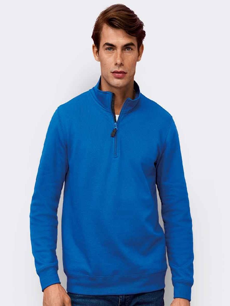 02088 Contrast Zip Neck Sweatshirt image 1