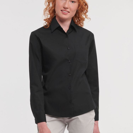 936F Russell Collection Ladies L/S Shirt image 1