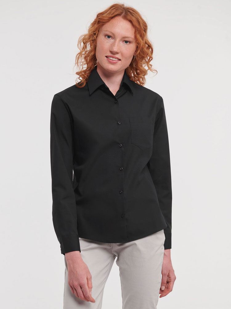 936F Russell Collection Ladies L/S Shirt image 1