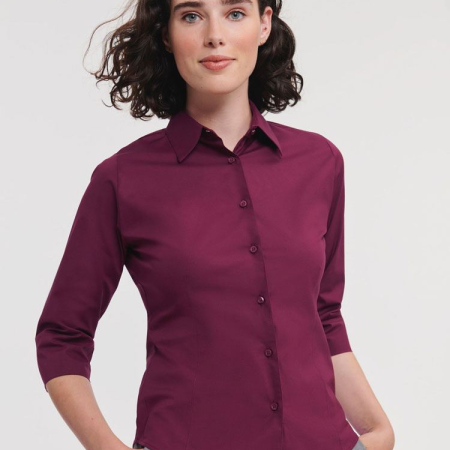 946F Ladies' 3/4 Sleeve Easy Care Fitted Shirt image 1
