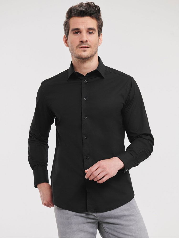 946M Men's Long Sleeve Easy Care Fitted Shirt image 2