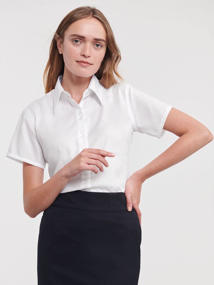 957F Ladies Short Sleeve Ultimate Non Iron Luxury Shirt image 2