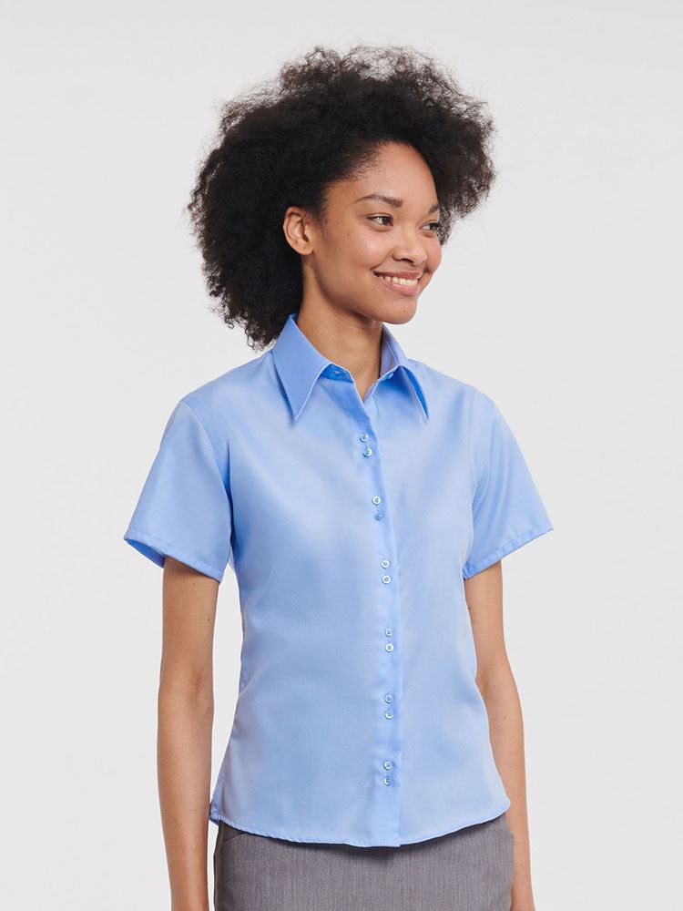 957F Ladies Short Sleeve Ultimate Non Iron Luxury Shirt image 3