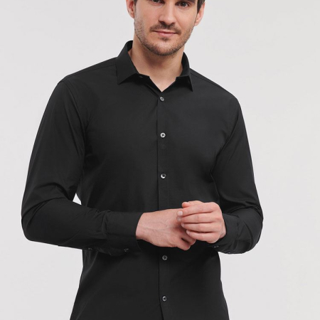 960M Russell Collection Mens Stretch Shirt image 1