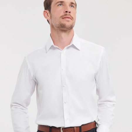 962M Russell Collection Mens H'bone Shirt image 1