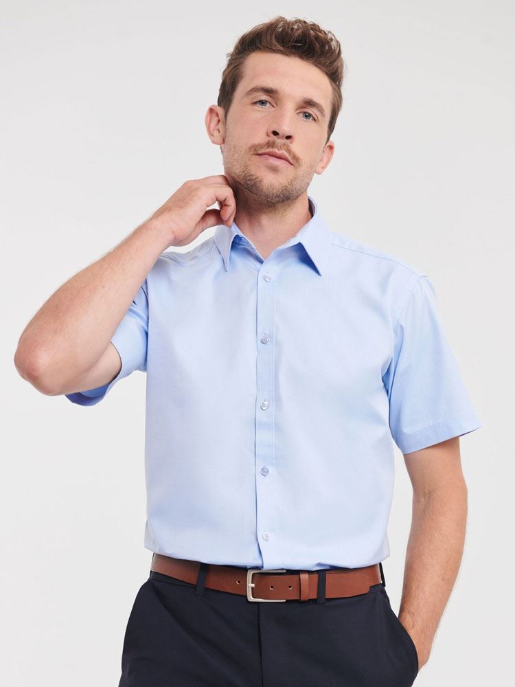 963M Russell Collection Mens S/S H'bone Shirt image 2
