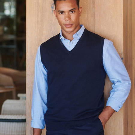 H724 Mens Sleeveless V Neck Jumper image 1