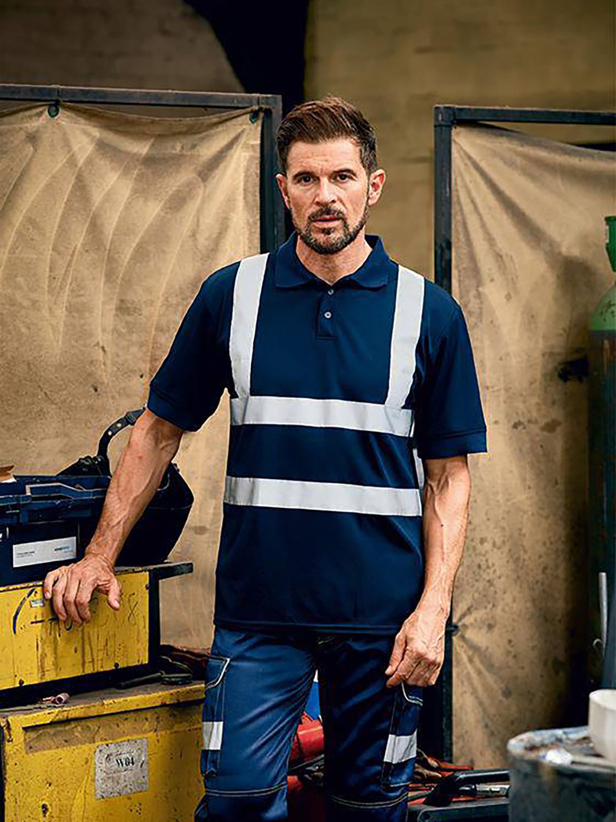 HVJ210-3M Hi Vis Short Sleeve Polo Shirt image 2