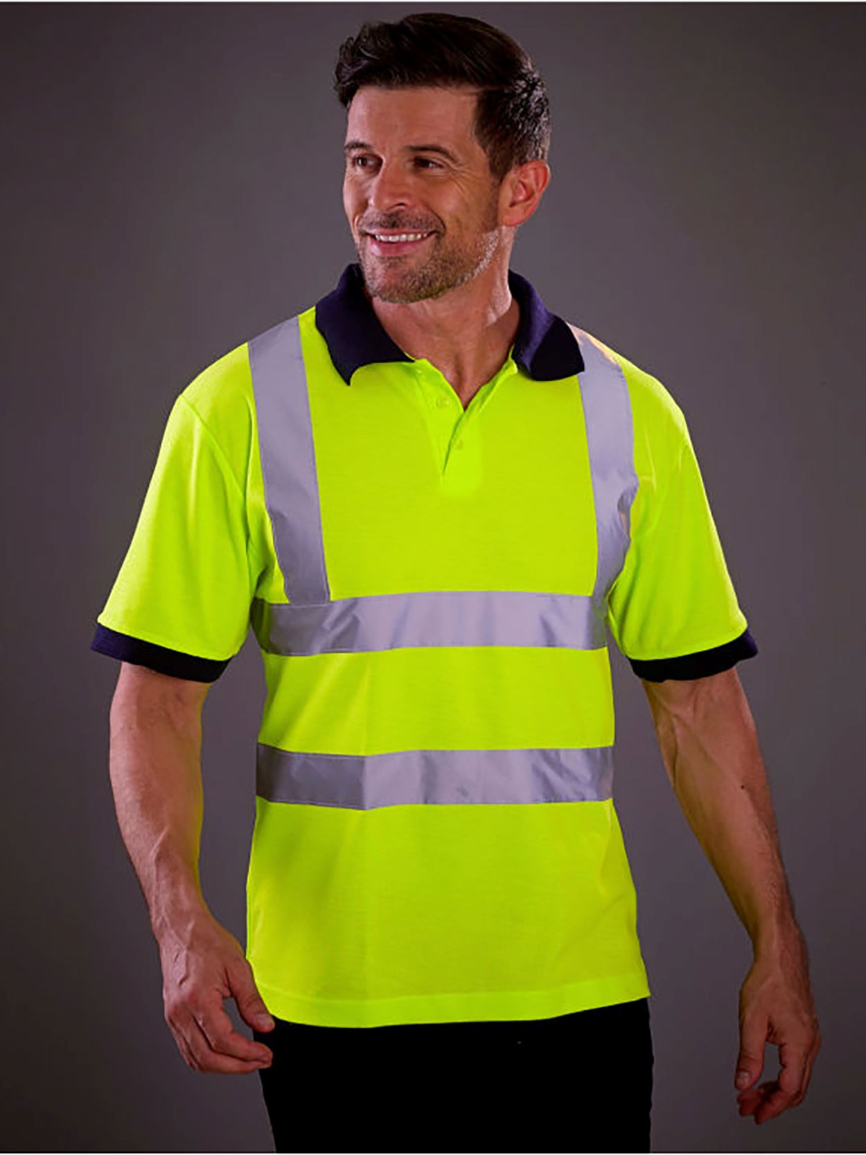 HVJ210-3M Hi Vis Short Sleeve Polo Shirt image 3