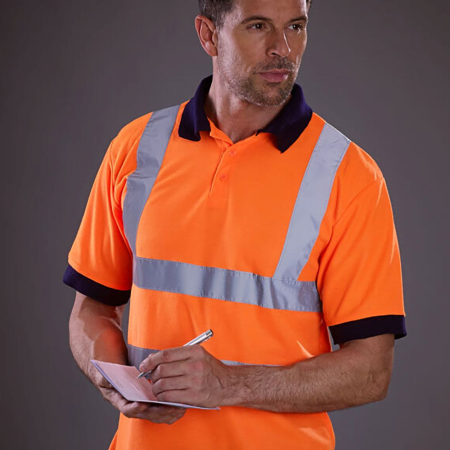 HVJ210-3M Hi Vis Short Sleeve Polo Shirt image 1