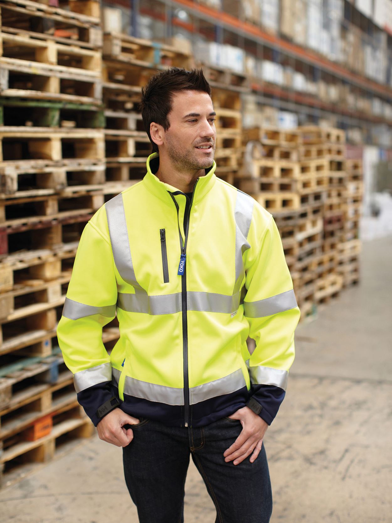 HVK09 Yoko Hi Vis Softshell Jacket image 2