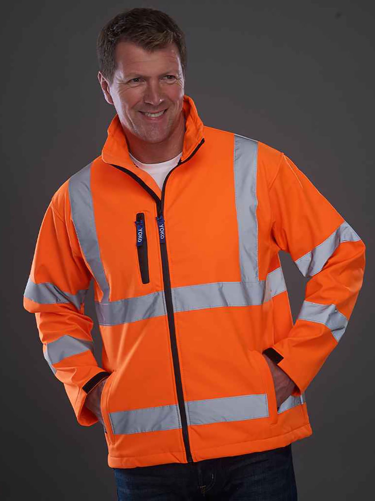HVK09 Yoko Hi Vis Softshell Jacket image 3