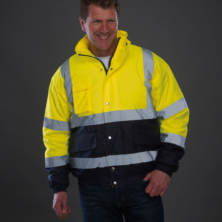 HVP218 Hi Vis Two Tone Bomber Jacket image 1