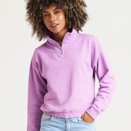 JH037 Women's Cropped 1/4 Zip Sweat image 1