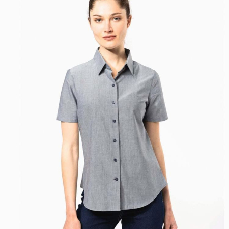 KB536 Women's Short Sleeve Easycare Oxford image 1