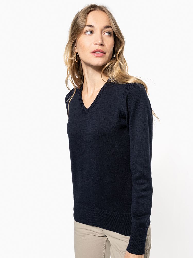 KB966 Womens' V Neck Jumper image 2