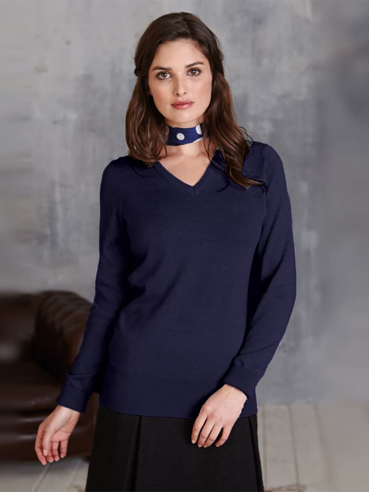 KB966 Womens' V Neck Jumper image 1
