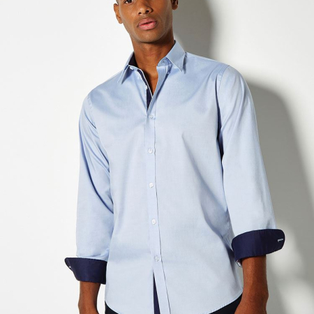 KK190 Contrast Premium Oxford Shirt Long Sleeve image 1