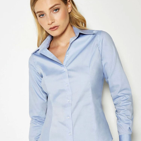 KK702 Women's Corporate Oxford Blouse Long Sleeved image 1