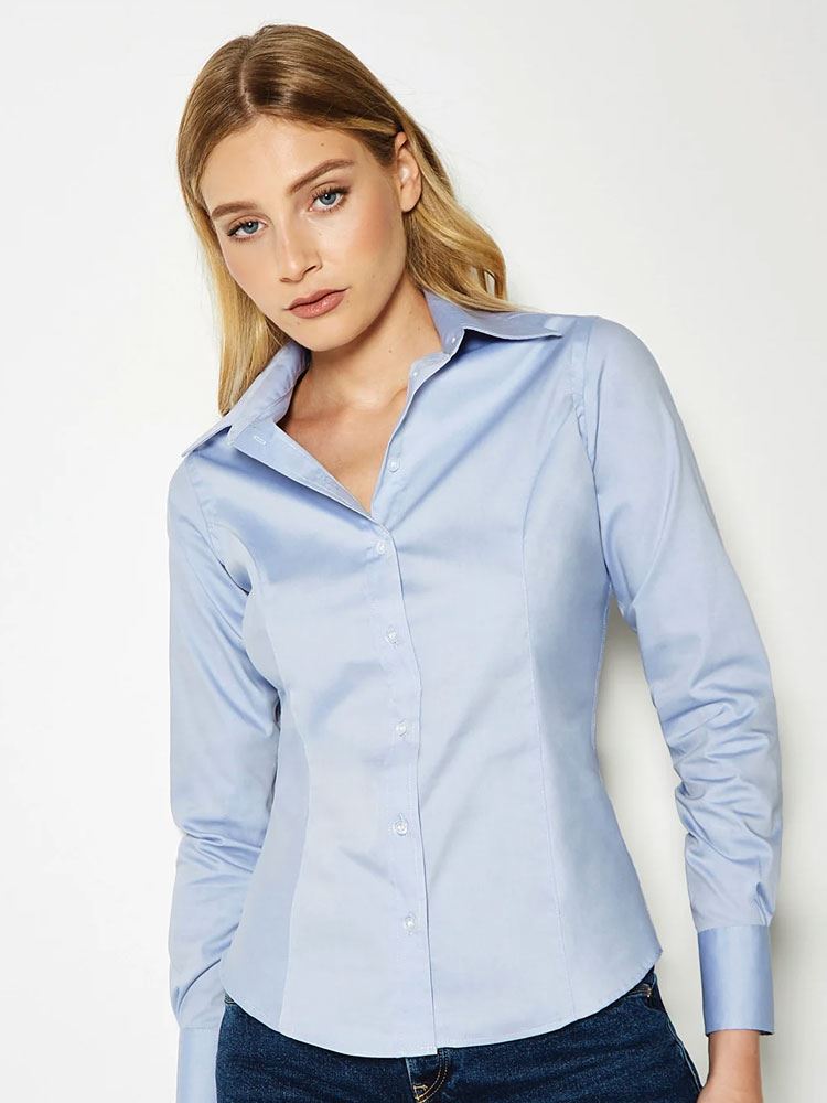 KK702 Women's Corporate Oxford Blouse Long Sleeved image 1