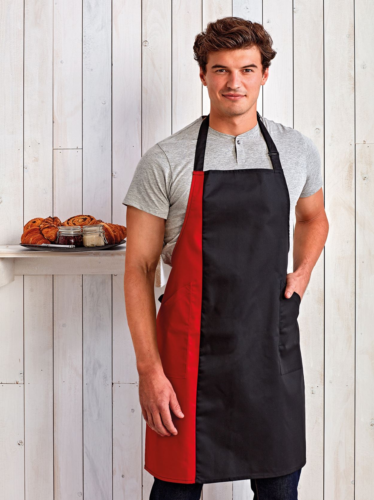 PR162 Contrast Bib Apron image 1