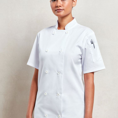 PR670 Women's Short Sleeve Chef's Jacket image 1