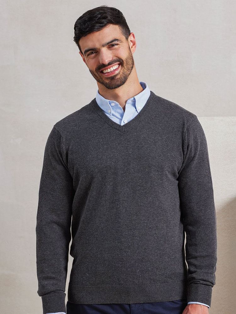 PR694 V Neck Knitted Sweater image 2