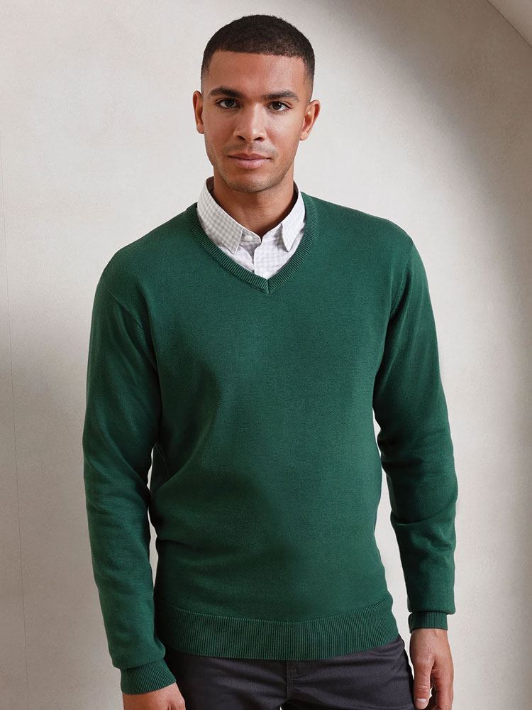 PR694 V Neck Knitted Sweater image 1