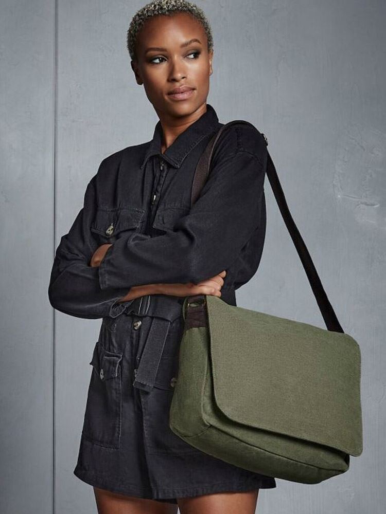 QD610 Vintage Canvas Despatch Bag image 1