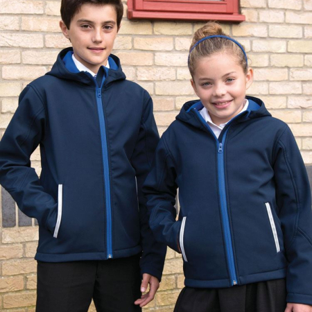 R224JY Result Core Junior Hooded Softshell Jkt image 1