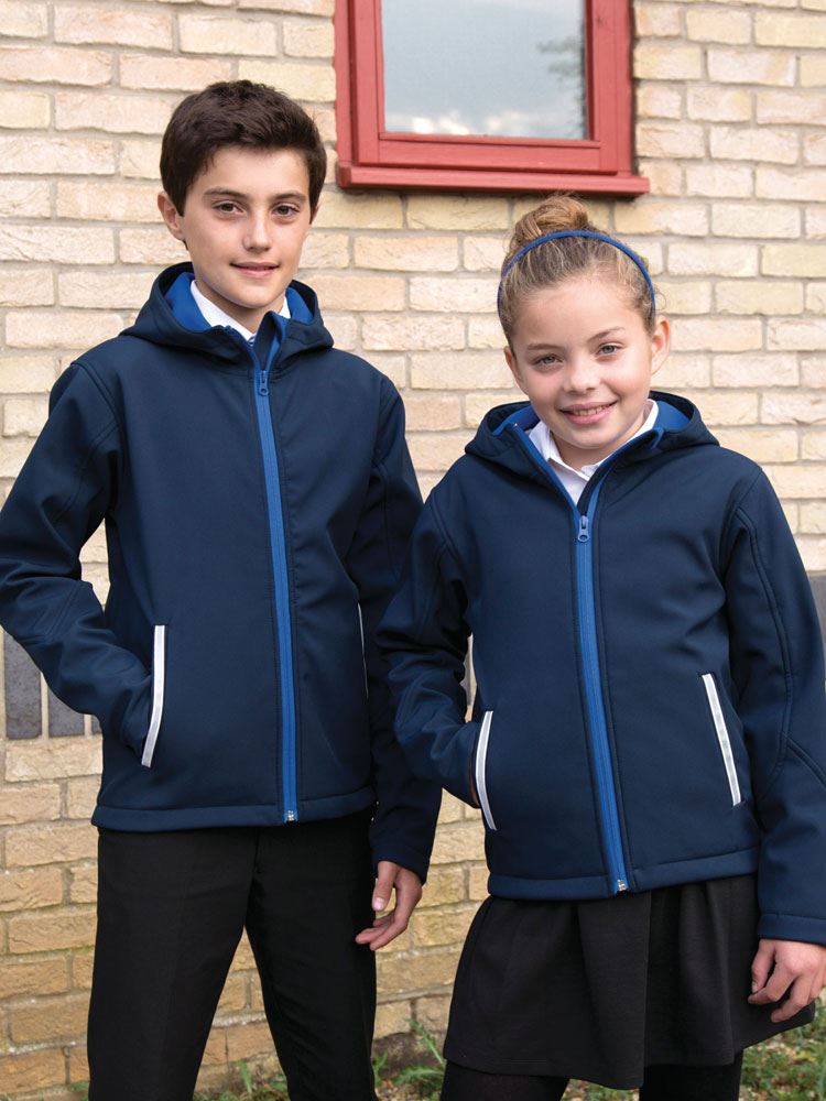 R224JY Result Core Junior Hooded Softshell Jkt image 1