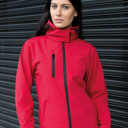 R230F Women's Core Tx Performance Hooded Softshell Jacket image 1