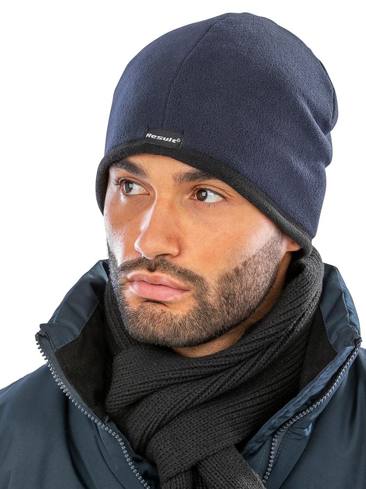 RC142 Reversible microfleece bob hat image 1