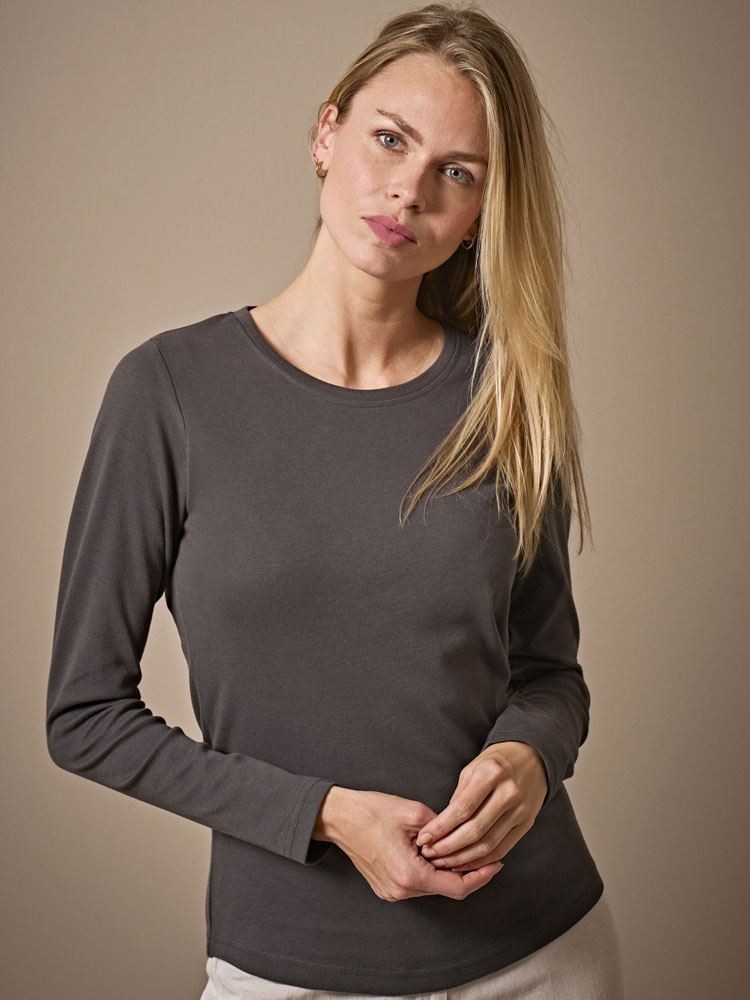 TJ590 Tee Jays Lady Long Sleeve Interlock Tee image 2