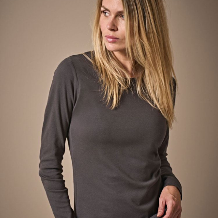 TJ590 Tee Jays Lady Long Sleeve Interlock Tee image 1