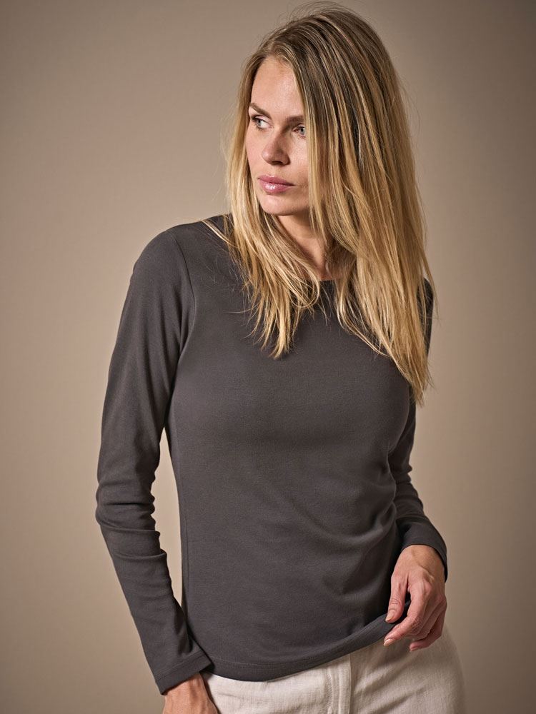 TJ590 Tee Jays Lady Long Sleeve Interlock Tee image 1