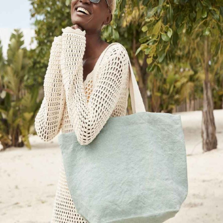 W466/WM466 SOFT WASHED JUTE BEACH BAG image 1