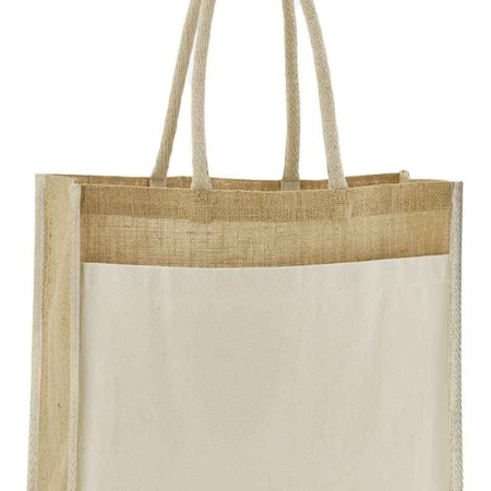 W480 Natural Starched Jute Shopper image 1