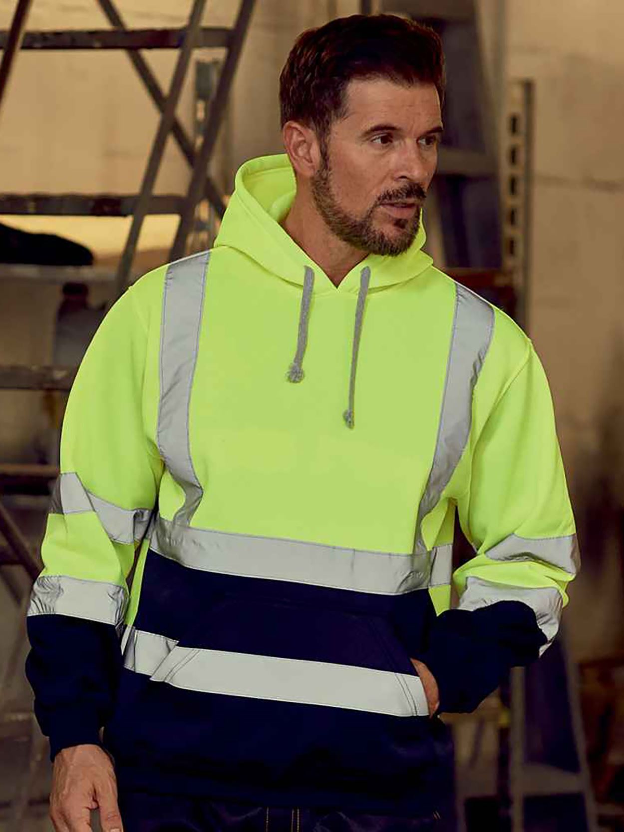 YK031 (HVK05) Yoko Hi Vis Pull Over Hoodie image 4