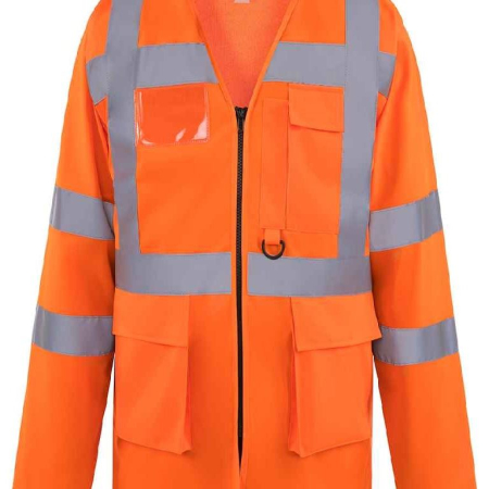 YK108 (HVJ800) YK014 Hi-Vis Executive Long Sleeve Waistcoat image 1