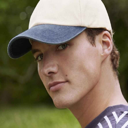 B673 Contrast Peak Low Profile Vintage Cap image 1