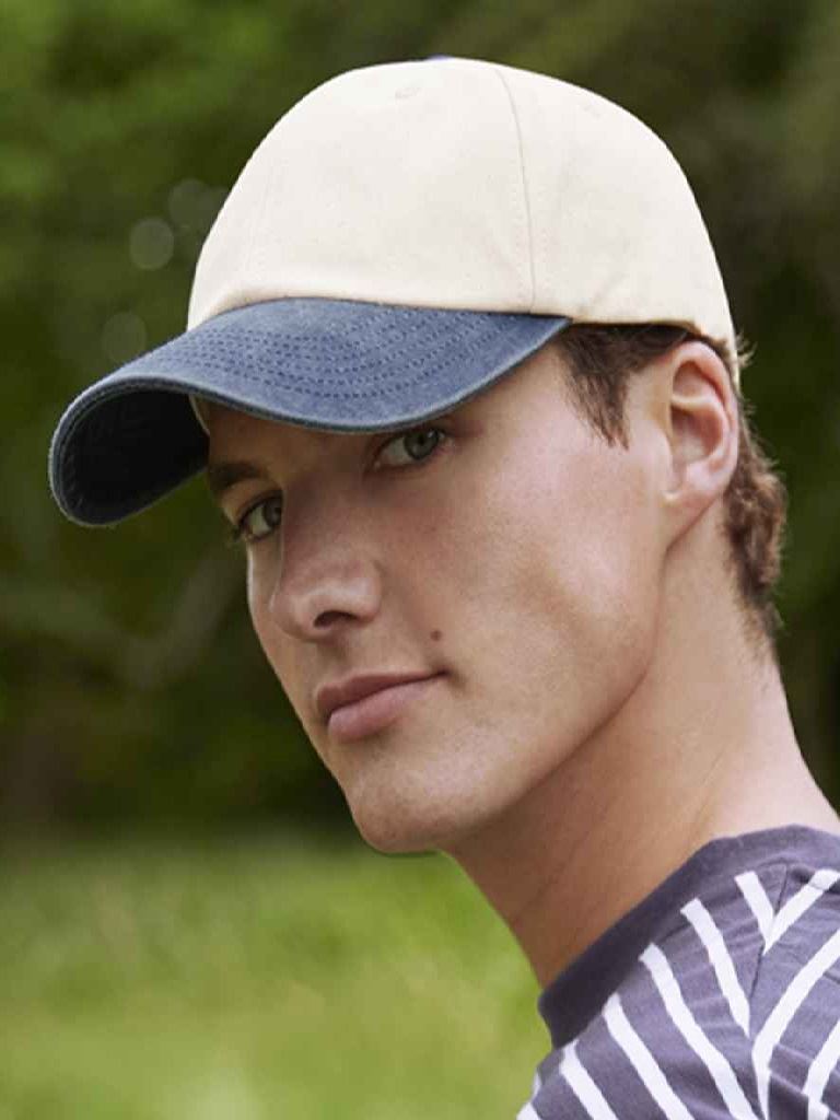 B673 Contrast Peak Low Profile Vintage Cap image 1