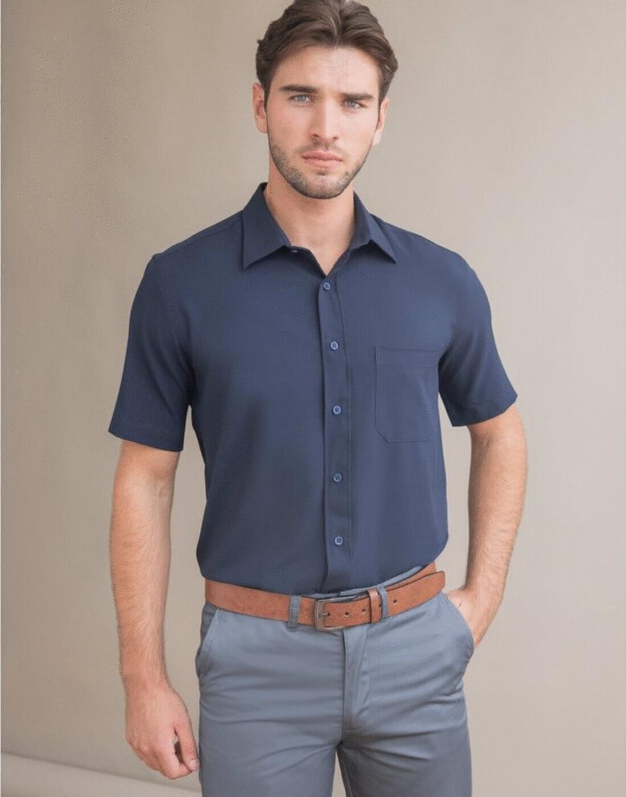 H595 Mens Wicking Anti Bac S/S Shir image 1