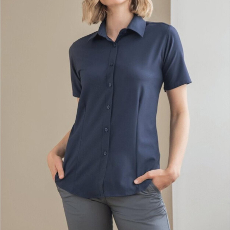 H596 Ladies Wicking Anti Bac S/S Sh image 1