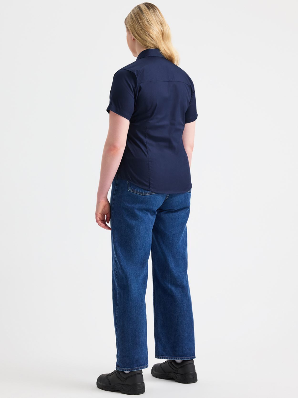 UC704 Ladies Pinpoint Oxford Half Sleeve Shirt image 3