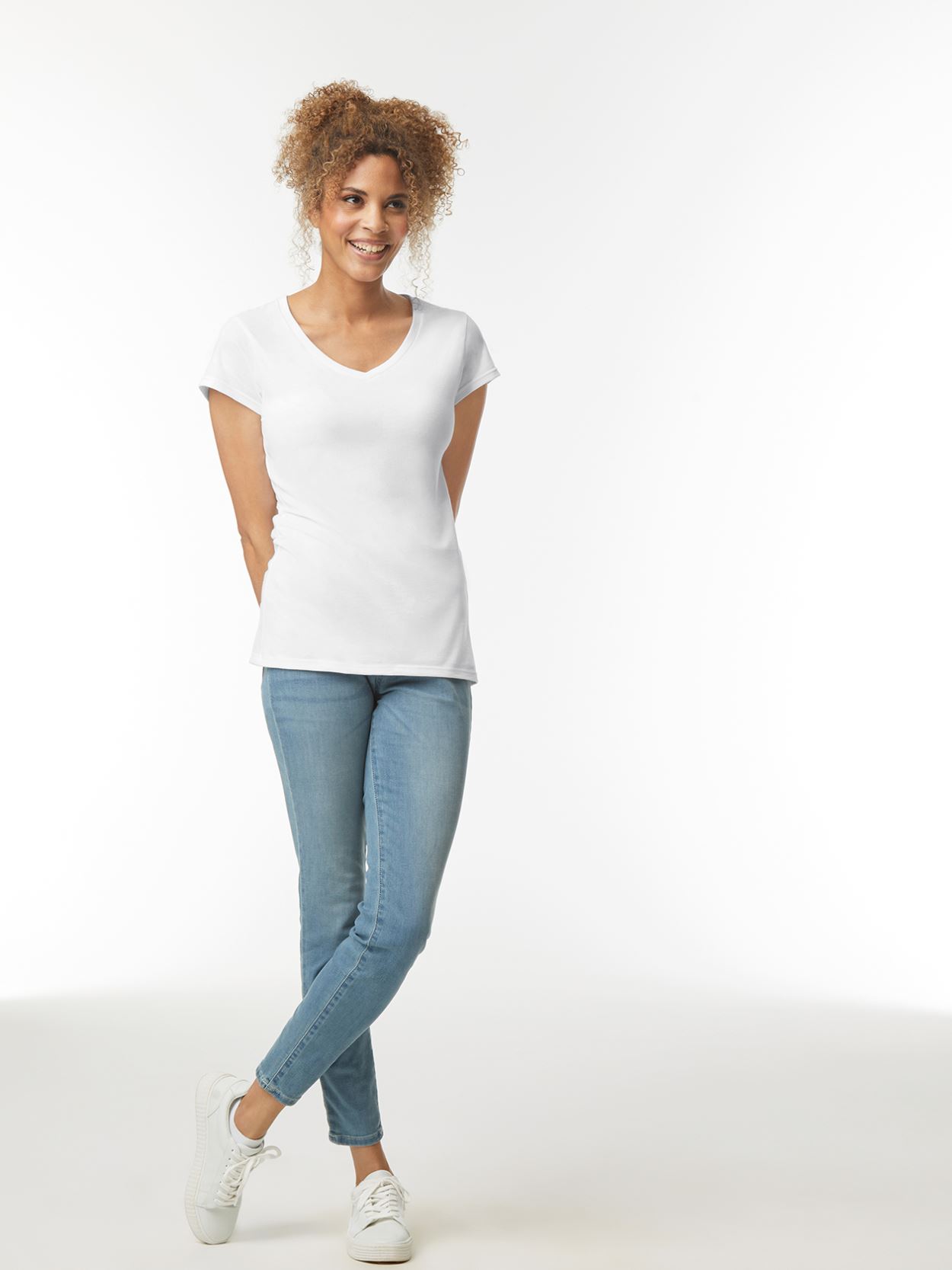 GD78 64V00L Ladies V-Neck T-Shirt image 2
