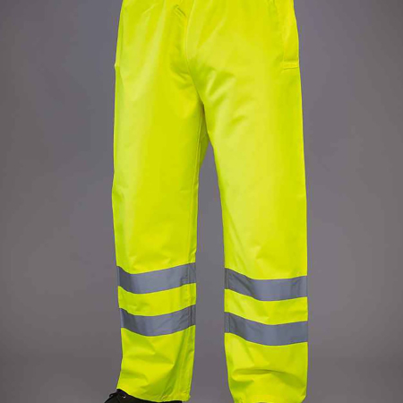 HVS461 YK070 Hi Vis Waterproof Contractor Trousers image 1
